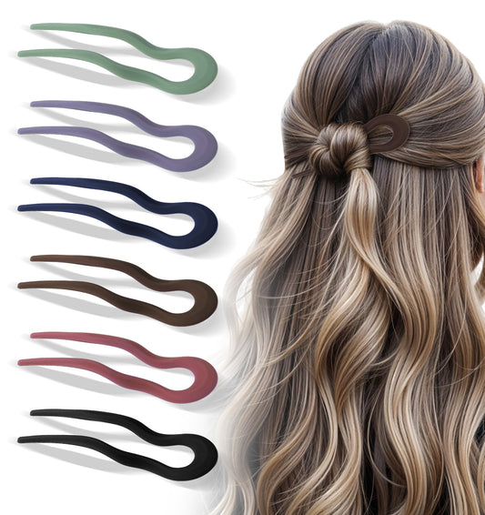 6 Pack Large French Hair Pins for Women Fine Hair