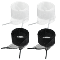 guduling 4 Pairs Ribbon Laces for Trainers, Transparente Schneegarn Ribbon Laces,Lace Ribbons Shoe Lace,Flat Satin Ribbons Shoelaces for Women Girls Kids Sneakers