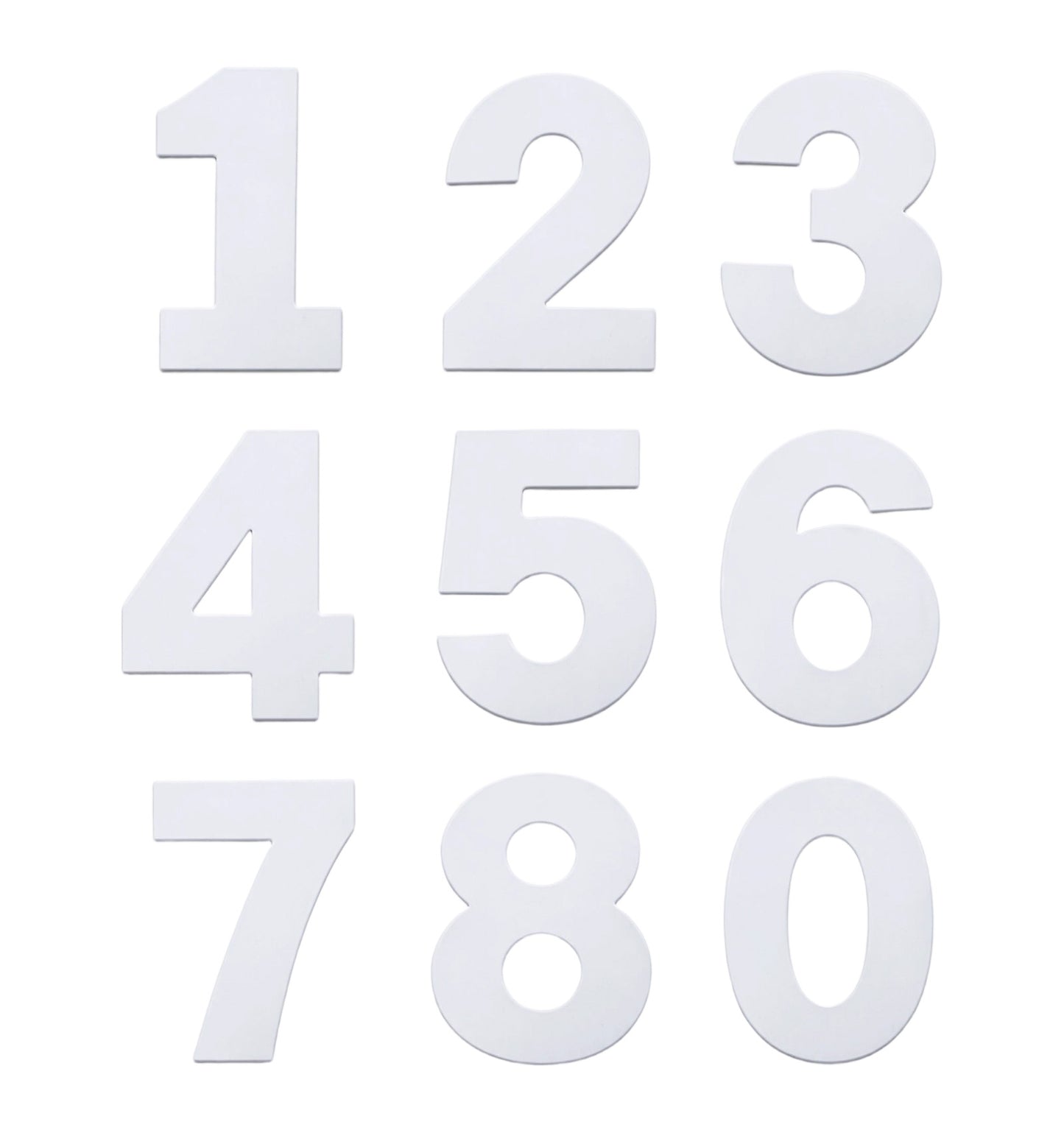 10 Inch Number Cake Pans Set, 9 PCS Cake Number Stencils for 0-8, Flat Plastic Molds for DIY Numbers Cakes, Cookies & Pastries