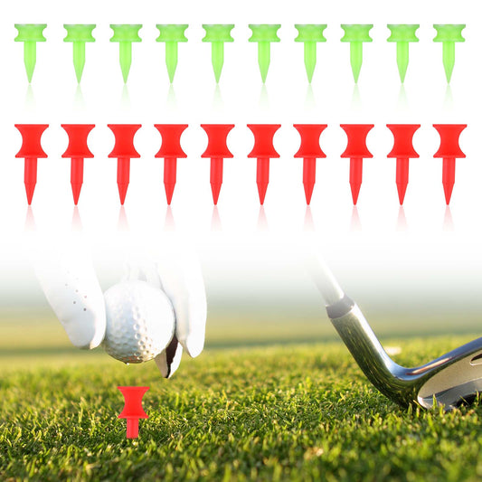 oruola Golf Tees Plastic,100pcs Castle Golf Tees,25mm Small Castle Tees,Plastic Reusable Castle Golf Tees,Highly Visible Bright Colors,Durable Winter Golf Tees for Golf Enthusiast Gift (Green, Red)