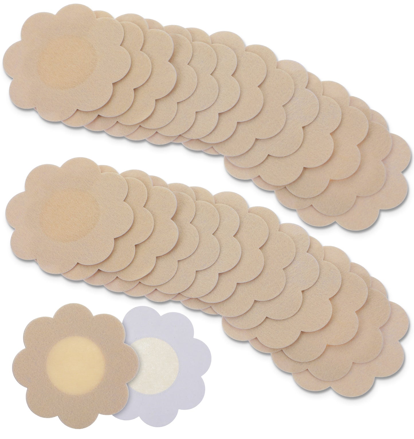 ValueBargain 80 Pcs Niples Cover, Disposable Nipple Covers for Women No-Show Nipples Covers No Show, Satin Finish, Adhesive Stickers Nude