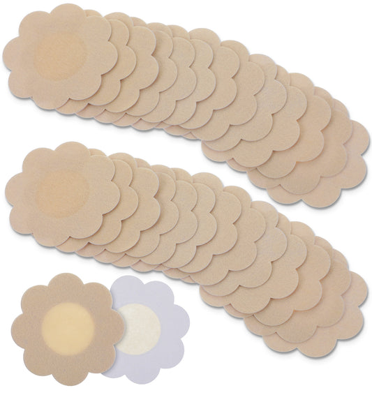 ValueBargain 80 Pcs Niples Cover, Disposable Nipple Covers for Women No-Show Nipples Covers No Show, Satin Finish, Adhesive Stickers Nude