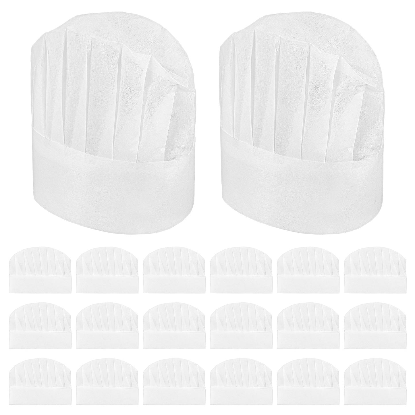Elegaperma 20PCS Kids Chef Hat, Tall-Dome Adjustable Chef Hats & Pre-Shaped Chef Hat Kids for Role Play, Cooking Classes and Themed Parties