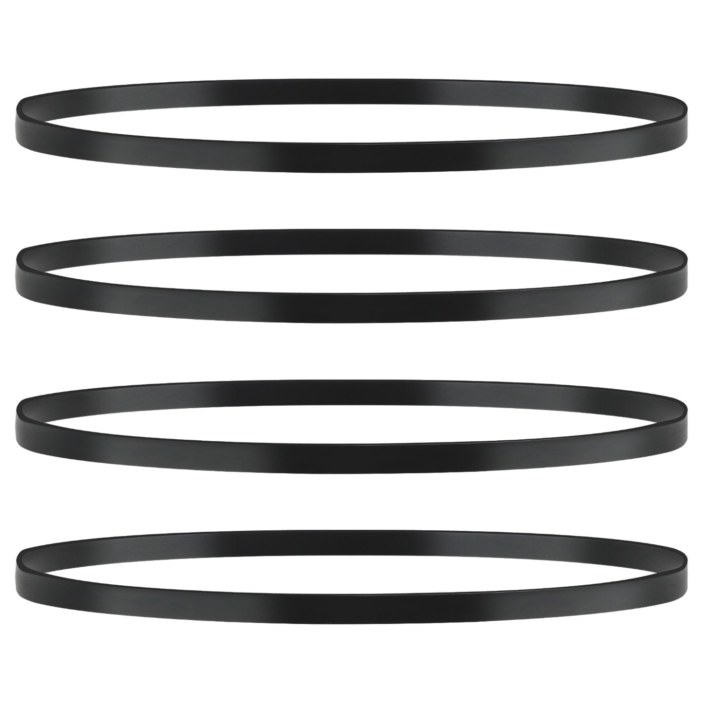 4PCS Drive Belt, Black Rubber Cassette Belts, 5 mm Wide Record Player Belt Replacement,for Most Belt-Driven Turntables, for AT-PL50 AT-LP60 Record Player Belt Replacement,Fold Length 200mm