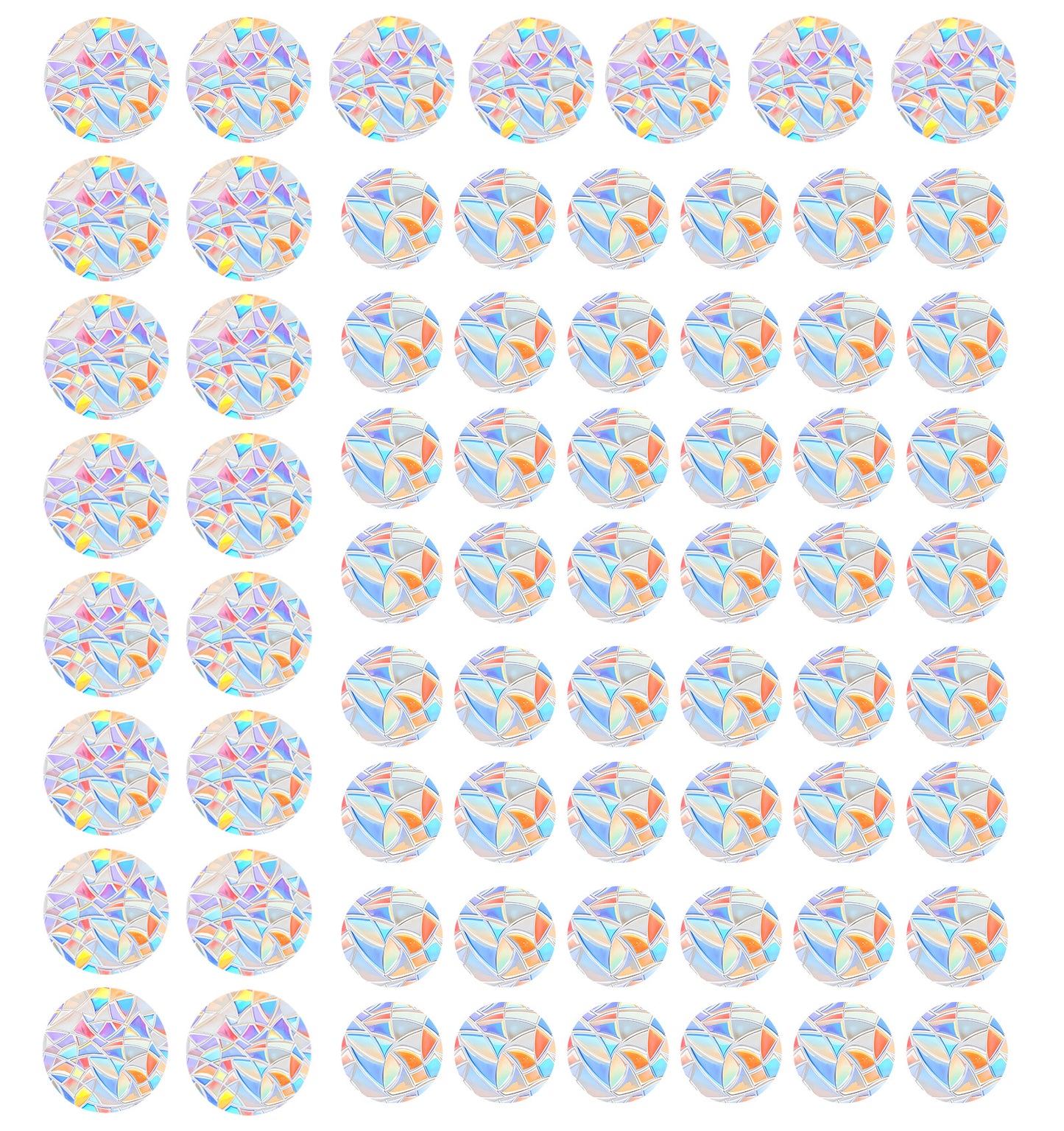 72Pcs Circle Window Stickers for Bird Strikes, Anti-Collision Static Cling Stained Glass Window Decals for Birds, Reusable Round Dots to Stop Birds Hitting Glass, Non Adhesive and Easy Remove