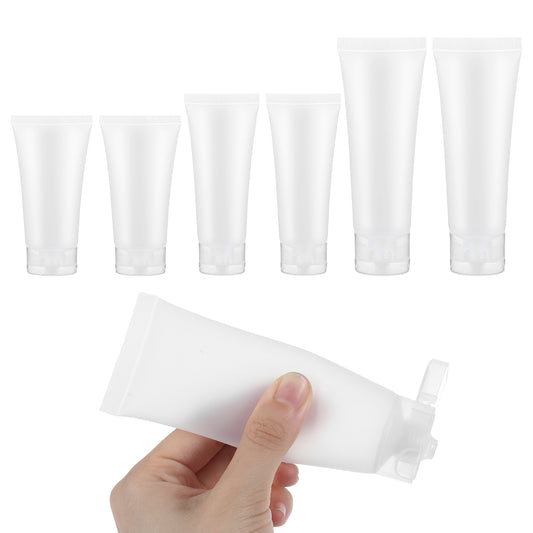oruola 6pcs Travel Toiletry Bottles,Refillable Plastic Squeeze Bottle for Toiletries,Small Squeeze Bottle for Shampoo,Lotion,Leak-Proof Travel Bottles for Toiletries,Ideal for Travel,Gym(20/30/50ml)