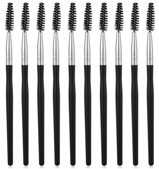 10-Pack Reusable Eyelash Brushes Spoolies, Reusable Eyebrow Spoolies Set, Portable Eyelash Brushes & Makeup Extensions Applicators | Precise Grooming Tools Kit