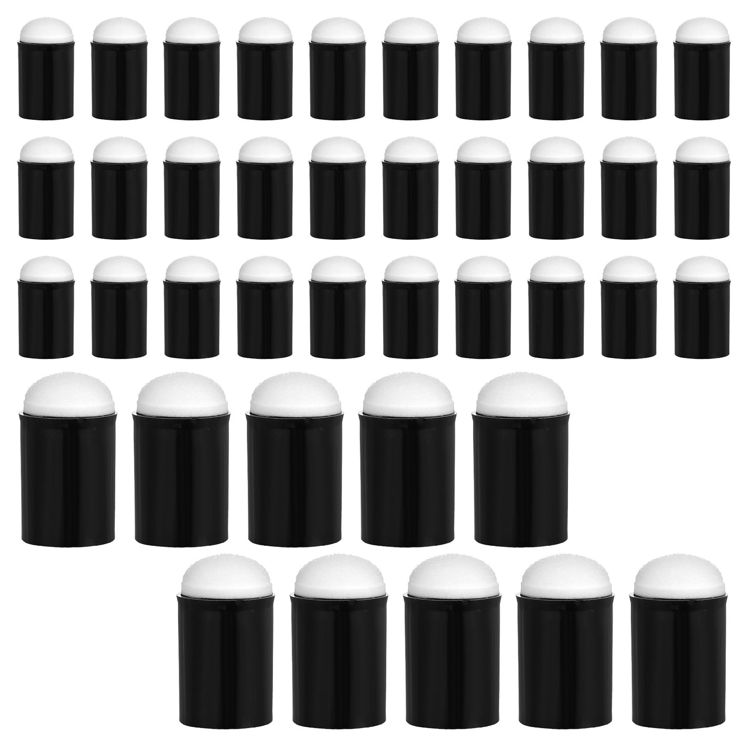 Classicseali 40 Pcs Finger Sponge Daubers, Small Face Painting Sponges for Painting Ink Card Making Drawing DIY Craft Handmade, Black Finger Daubers Chalk for Paint Projects Crafting