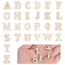 Wooden Letters for Crafts, 208 Pcs Unpainted Alphabet & Numbers, Blank Wood Slices for DIY Crafts Educational Projects Home Decor