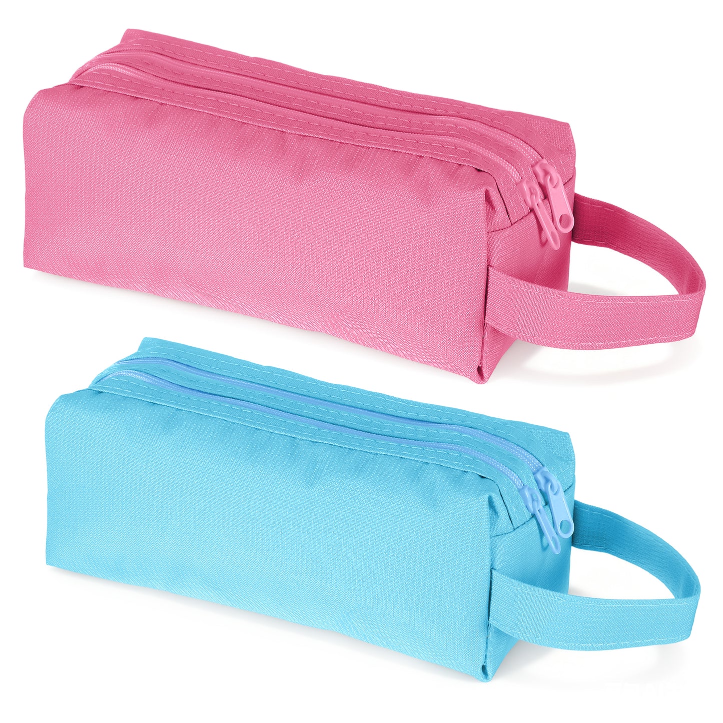 Elegaperma 2Pcs Mesh Shower Caddy, Waterproof Oxford Mesh Shower Bag with Reinforced Handle, Portable Camping Wash Bag for Toiletries, Travel, Gym, Beach (Blue & Pink)