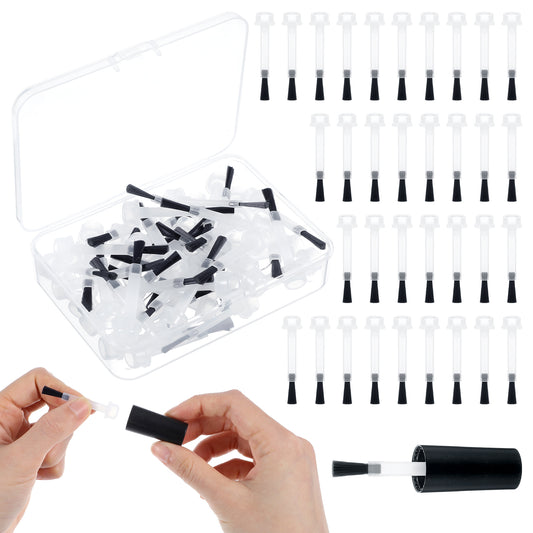 oruola 60pcs Nail Polish Brush,Replacement Nail Art Brushes for Gel Nails,Soft Bristles Nail Paint Brush for Home Salon,Nail Brush for Nail Art,Nail Applicator Mini Nail Varnish Brushes