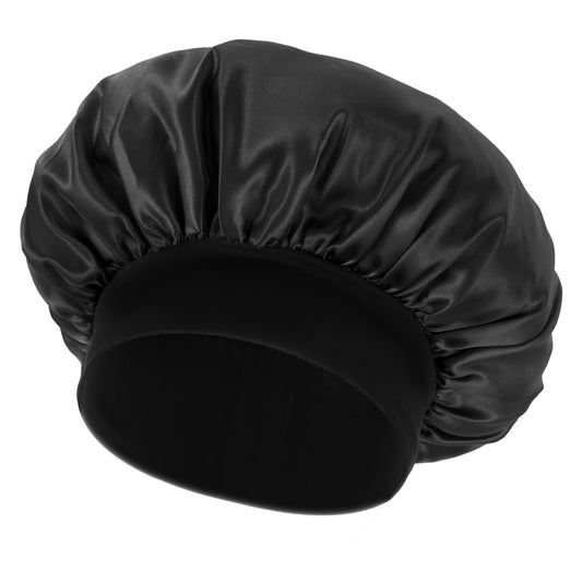 ValueBargain 1PCS Bonnet for Men Black, Black Bonnet, Sleep Cap with Wide Band, Suitable for Men’s Sleeping Hair