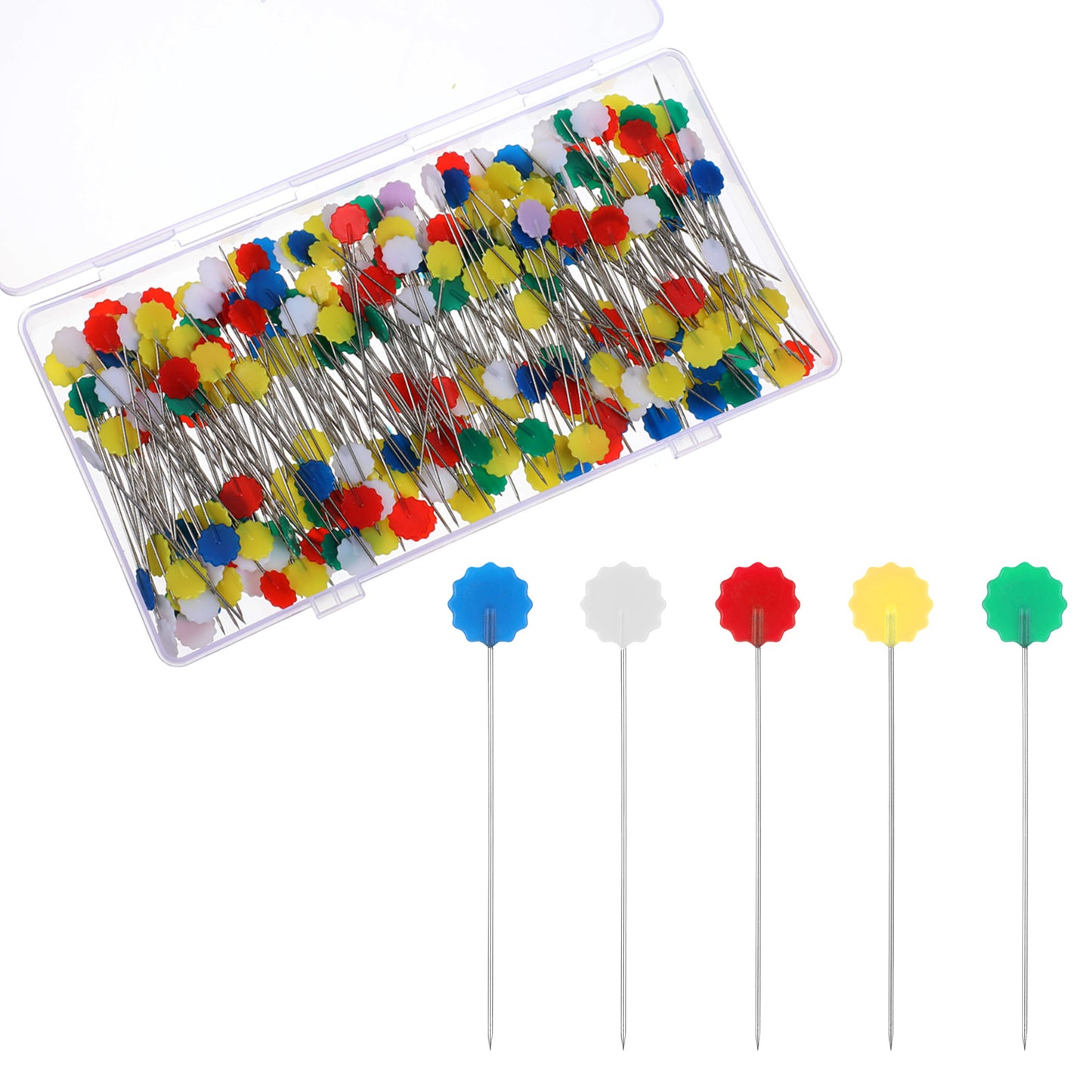 Guduling 300pcs Sewing Pins Dressmaking, Dressmaking Pins, Dress Making Pin Suitable for Sewing, Fabric Art, Diy Tailoring, Multiple Colors