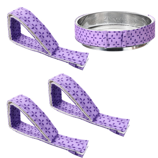 oruola 3 Pieces Cake Strips,Adjustable Cake Strips for Even Baking, Cake Pan Dampen Strips,Baking Cake Strips,Super Absorbent Thick Cotton Baking Bands for Cake Pans, 35.94 x 1.76 Inches,Purple