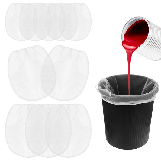 Classicseali 10PCS Paint Strainer Bag, Paint Strainer with Elastic Drawstring Top Opening, Paint Strainer Bags 5 Gallon & 1 Gallon, White Polyester Mesh Strainer Bags for Paints & Gardening