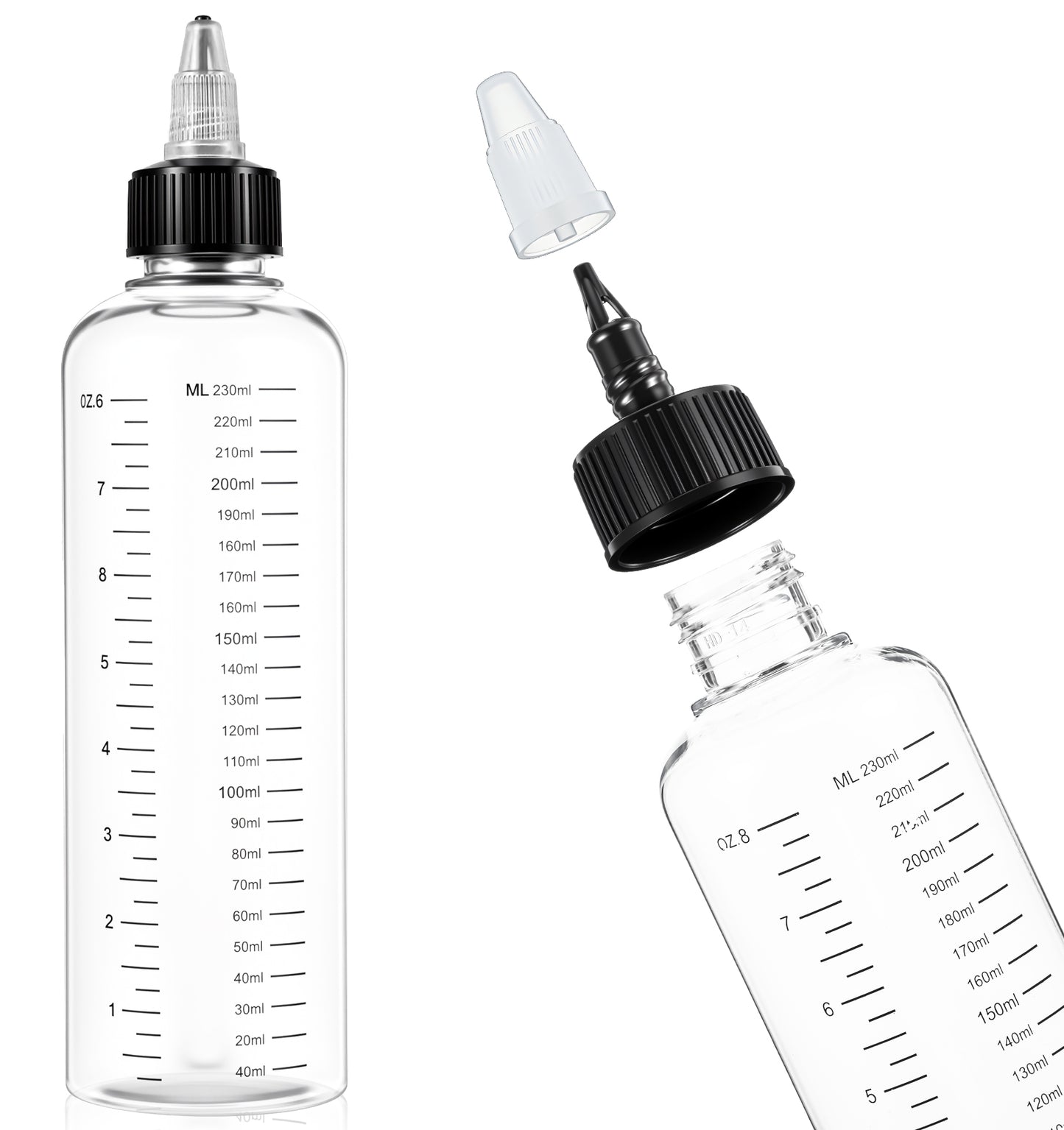 Thrymme 2 Pack Hair Oil Bottles, Soft Squeeze Applicator Bottles for Targeted Scalp Application, Refillable Oil Dispensers for Hair Care & Styling