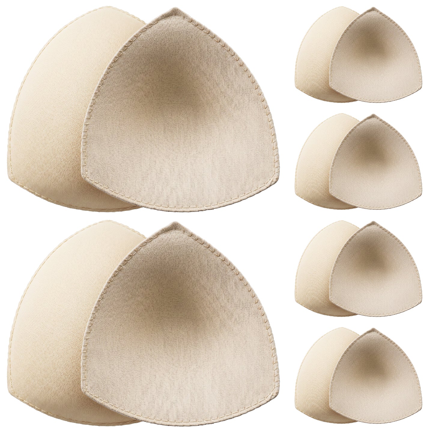 Elegaperma 6 Pairs Bra Inserts Pads, Thin Bra Padding Insert, Soft Removable Sew In Bra Cups for Dresses Sports Bras Swimsuits Bikini for Women, Skin Tone
