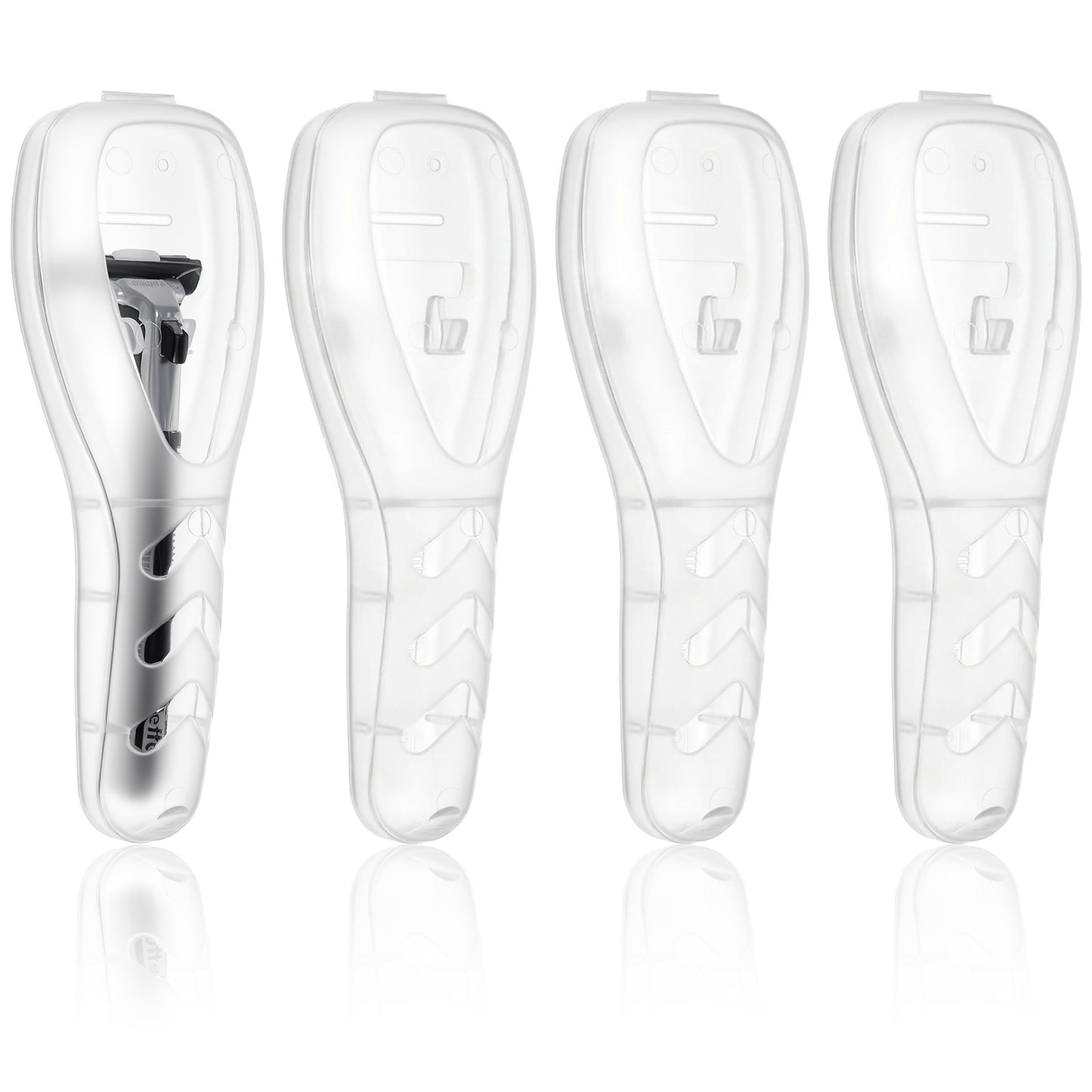 Elegaperma 4 Pcs Razor Cover, Razor Case, Compact and Durable Razor Cover Travel Case for Shaving Tools and Toiletries Organization