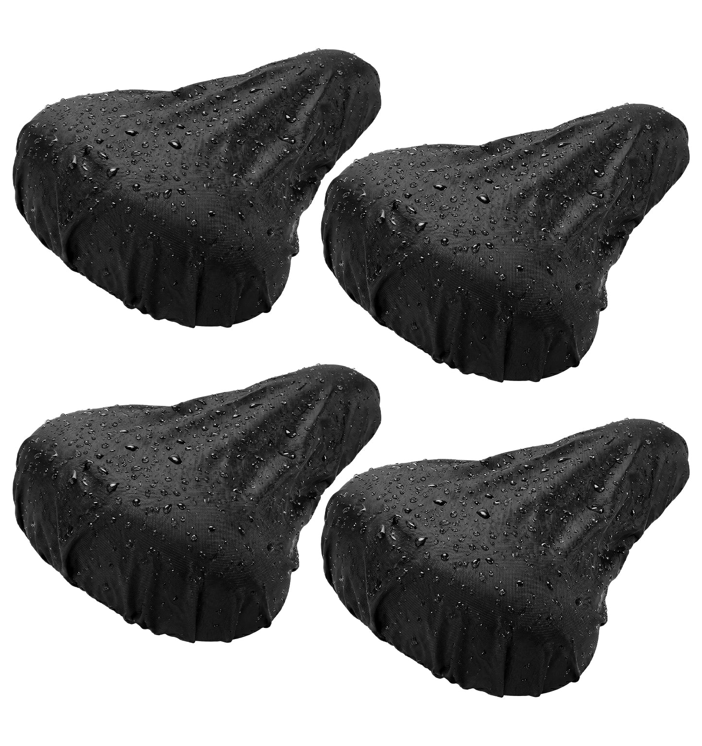 Thrymme 4 PCS Bike Seat Cover, Waterproof Black Bicycle Seat Cover