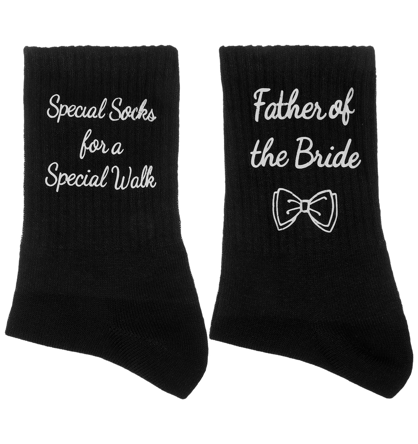 FRCTLNKG Father of The Bride Socks Gifts, Wedding Socks for Dad, Keepsake Gift from Bride (Black, 10 x 7.5 x 17 cm)