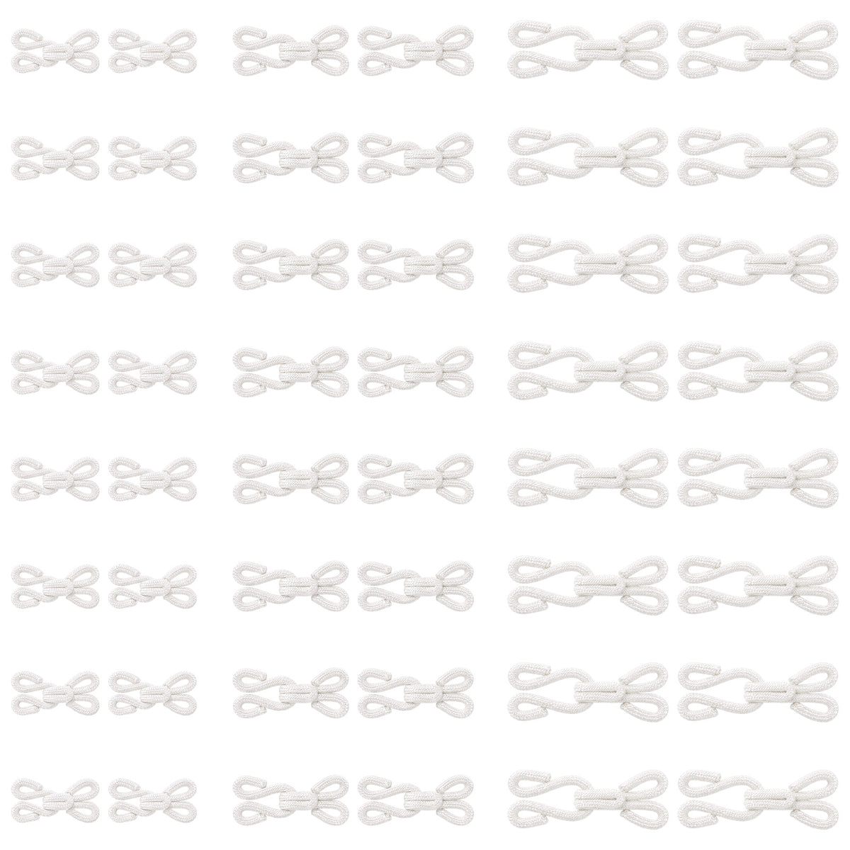 Elegaperma 48 Pairs Hook and Eye Fastenings for Clothes and Bra, 2/3/3.5cm