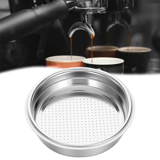 Oruola 51mm Portafilter Basket, Double Layer Stainless Steel Coffee Filter, 1-Cup 51mm Pressurized Porous Filter for Coffee Machine Replacement Accessories