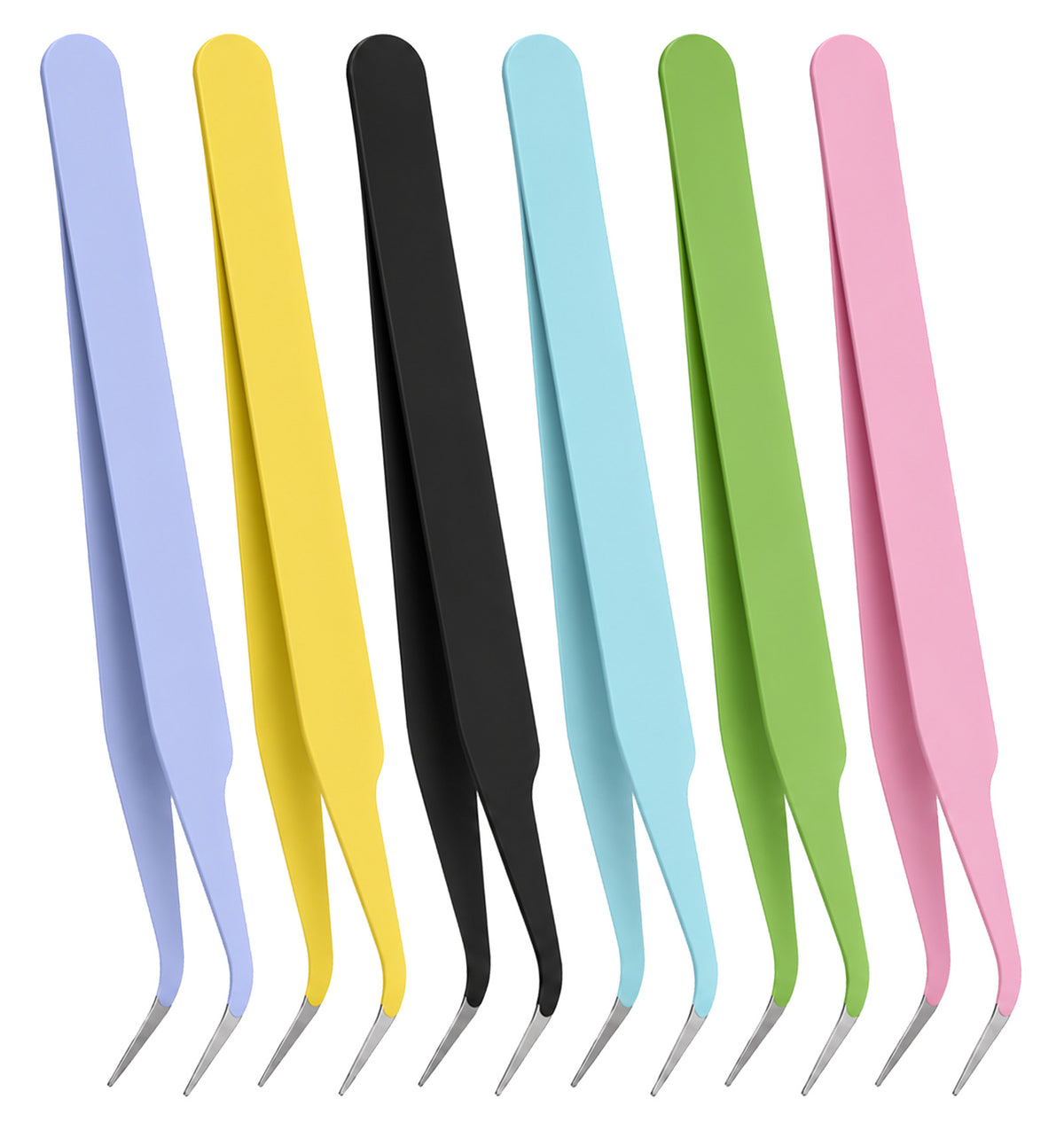 6 Pcs Craft Tweezers, Tweezers for Crafting for Stickers