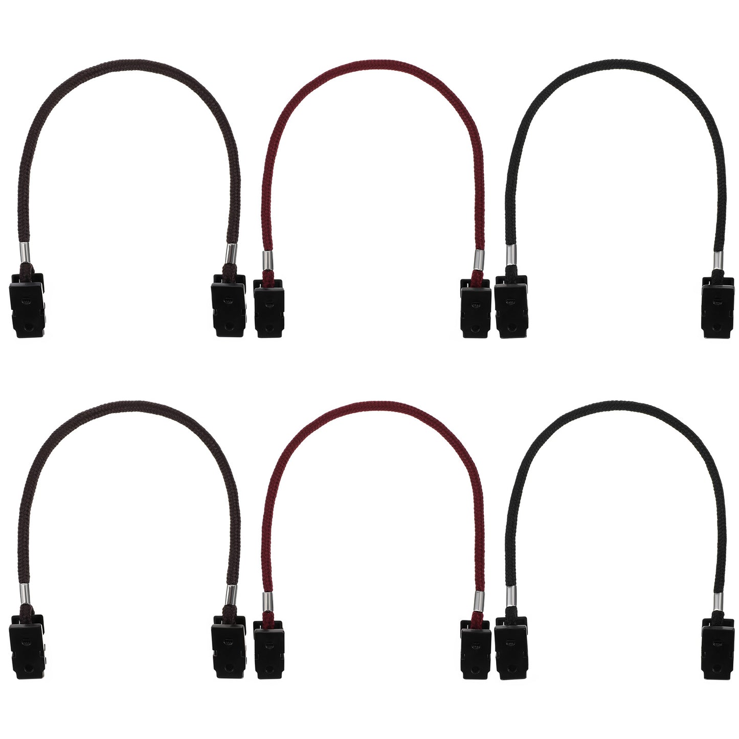 guduling 6 Pcs Hat Straps for Wind,Adjustable Hat Strap,Hats Chin Strap with Strings, Lanyard for Baseball Cap, Sailing, and Outdoor Camping(Black, Brown, Burgundy)