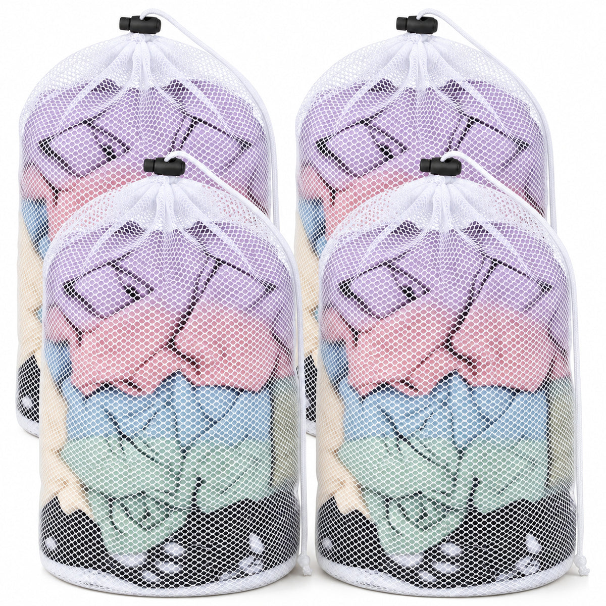Elegaperma 4pcs Washing Nets Laundry Bags, 30 X 40cm Mesh Bags for Laundry