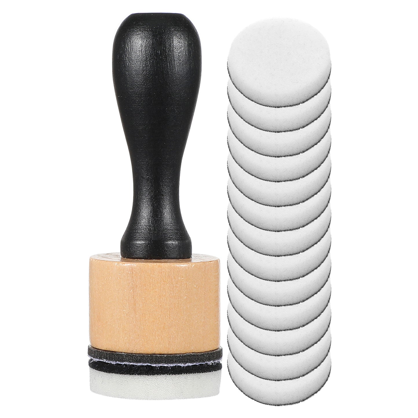 Classicseali 13PCS Blending Brushes for Crafts, Flat Head Round Ink Blending Tool, with 12pcs Sponge Pads, Blendings Brushes for Crafts, for Scrapbooking,Painting,Drawing,Art Supplies,Distressing