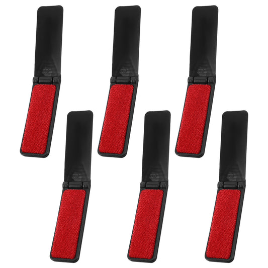 Classicseali 6PCS Lint Brush for Clothes, Lint Remover Brush, Reusable Lints Brushes Foldable Portable Mini Reusable for Furniture, Sofa, Pet Hair, Fabric Lints Dust Removal Tool, Black