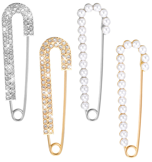 4 Pcs Decorative Safety Pin for Women