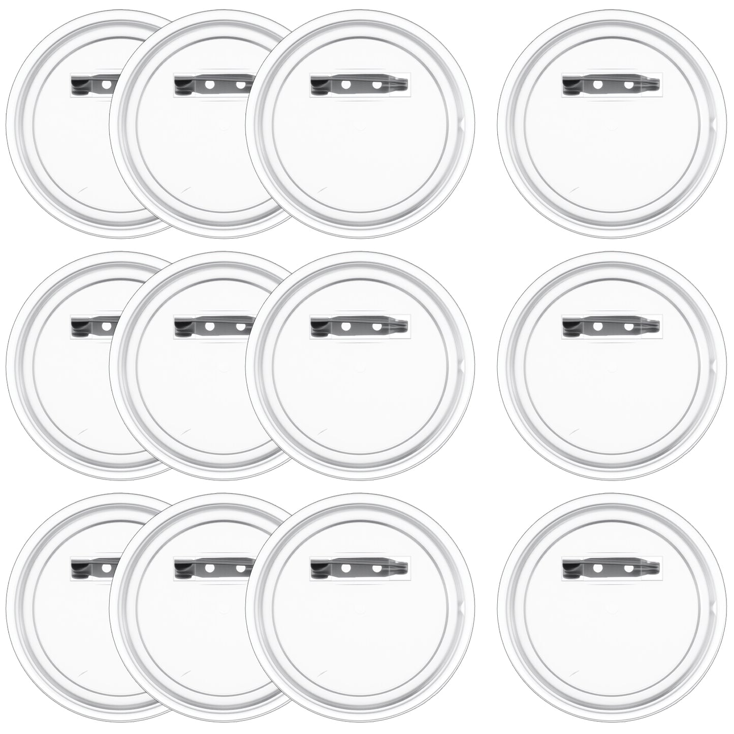 Guduling 12pcs Badges Make Your Own, Clear Acrylic Badge Making for Crafts, Make Your Own Badges, Blank Button Pins for Homemade Badges, DIY Craft Supplies