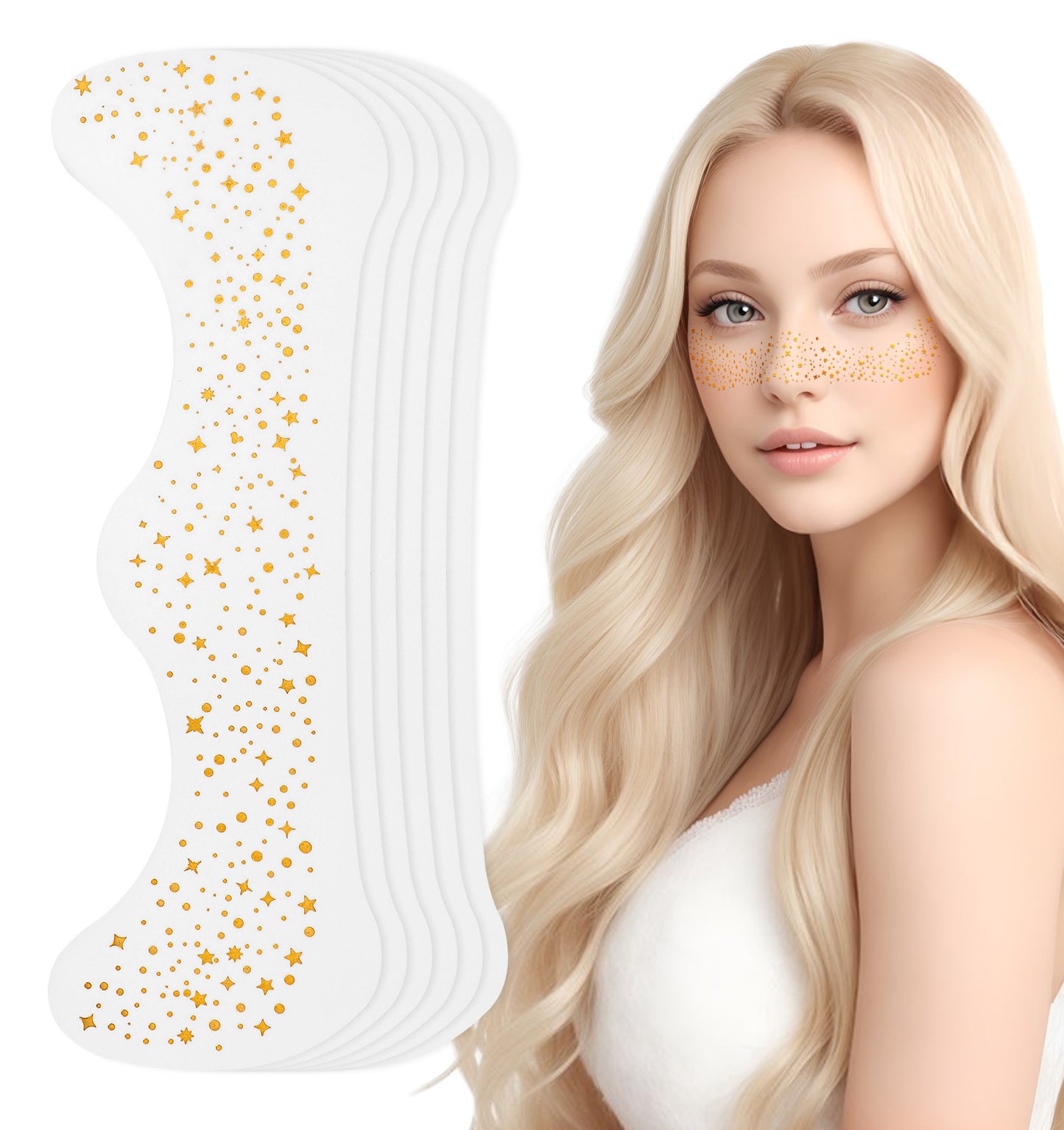 Glitter Face Tattoo Patches for Women