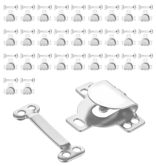 ValueBargain Hook and Eye Sewing, 30 Sets Metal Hooks and Eyes Fastenings for Clothing Sewing, Easy to Sew Replacement Repair Closure Clasps for Bra Trousers Pants Silver