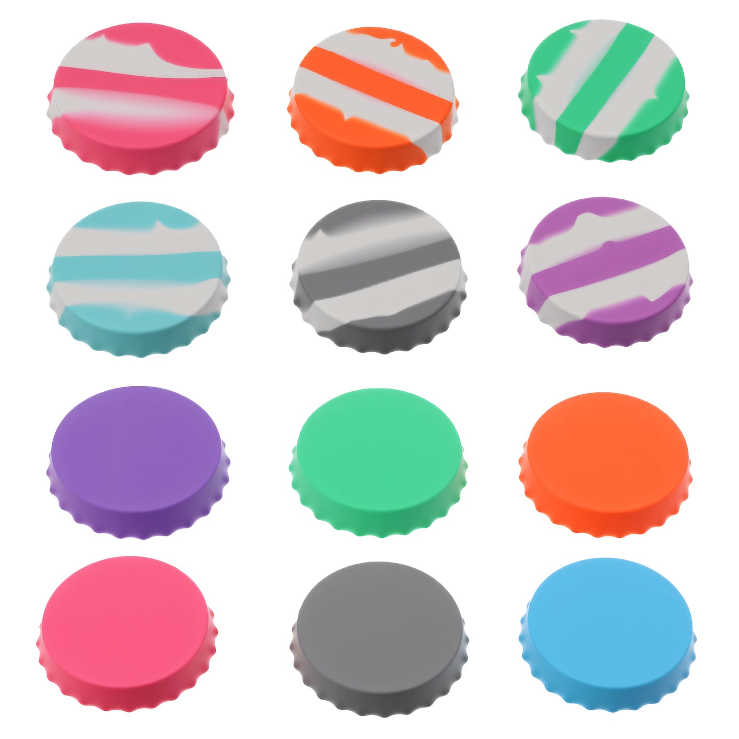 Guduling 12 Pcs Can Lids for Fizzy Drinks,Silicone Soda Can Lids, Silicone Cans Toppers for uk Drinks Cans of 2.1 IN for Opened Drink,Spill-Proof Dust-Proof to Preserve Carbonation(12 Colorful)