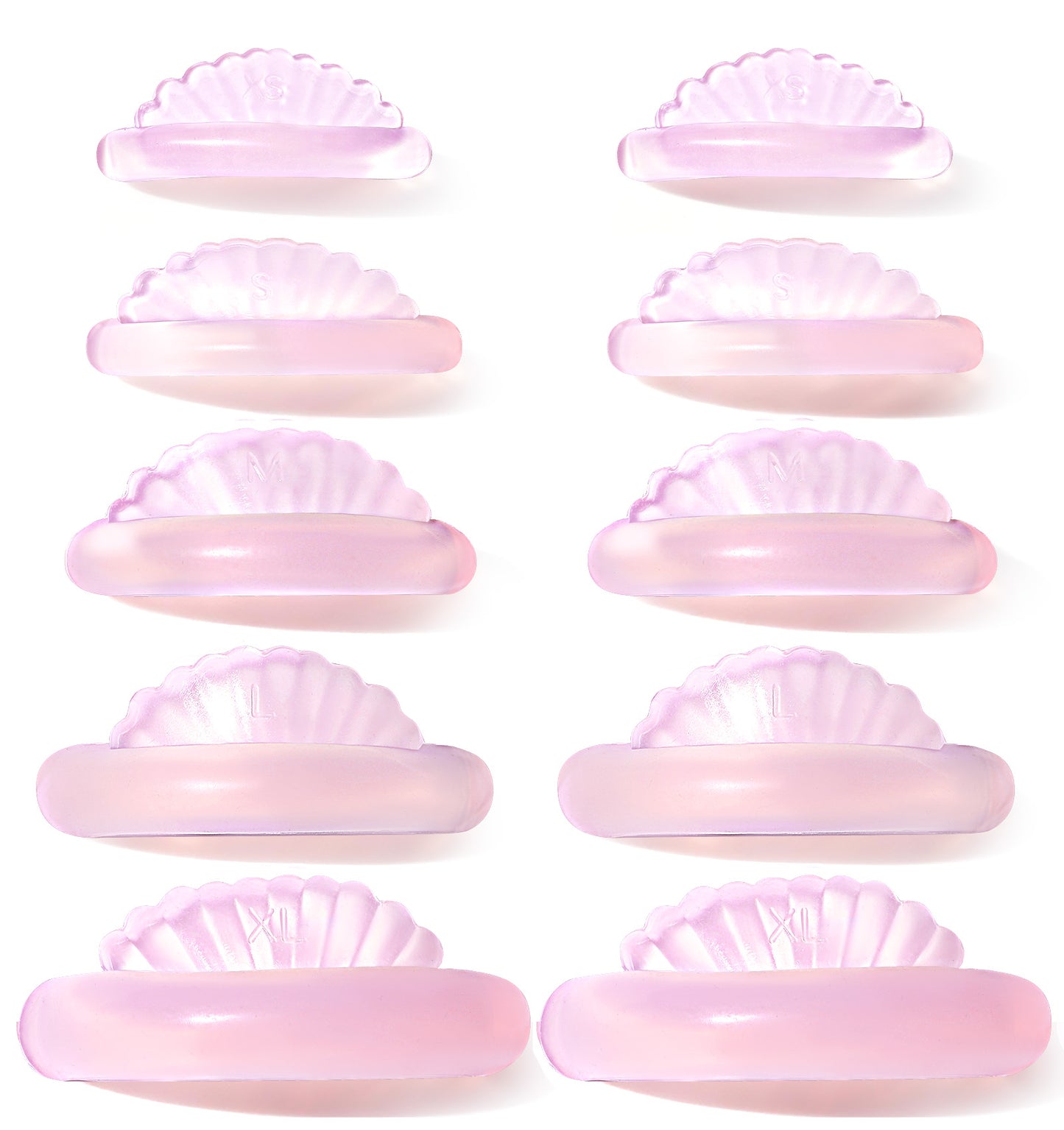 10PCS Lash Lift Shields, Soft Silicone Lash Lift Pads for Eyelash Perm Lamination C Curl (Pink, Multiple Sizes)