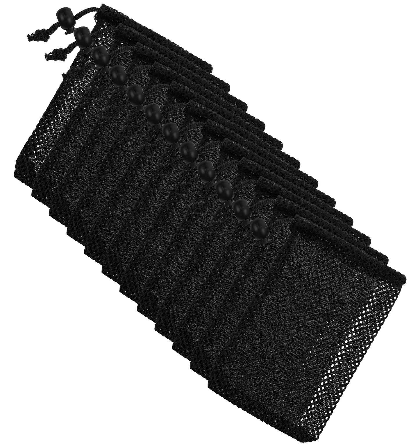 Small Mesh Bags 6-Pack - 6x4 Inch Nylon Drawstring Storage Bags for Travel/Laundry/Shoes, Reusable Portable Mesh Pouches