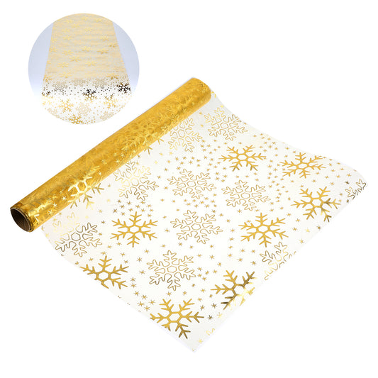 Oruola Gold Table Runners,2.75 M Gold Glitter Metallic Table Runner,Gold Metallic Thin Mesh Sequin Table Runner for Event Party Birthday Party Weddings New Year Christmas Table Decor