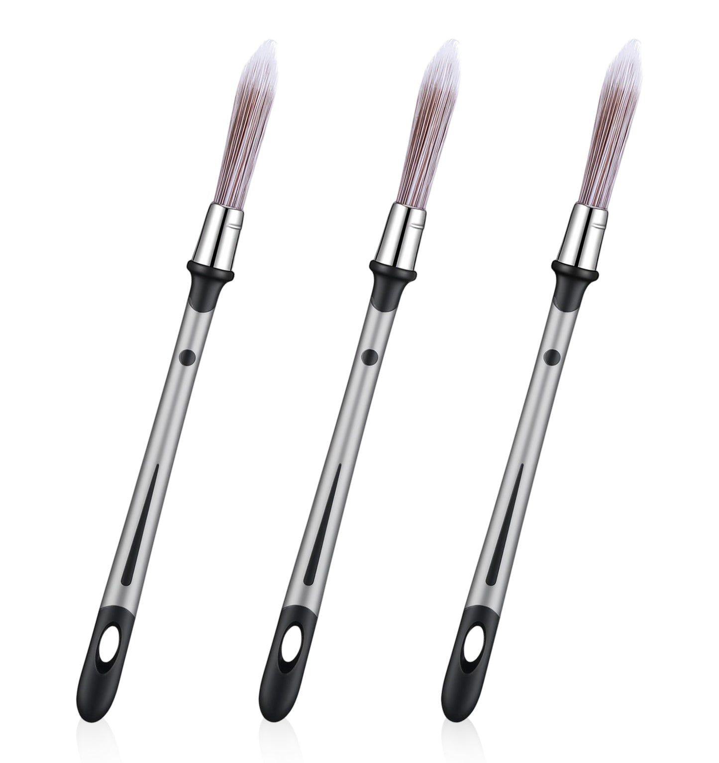 3 Pcs Small Paint Brush, Paint Brush Small Trim Paint Brushes for Touch Up, Edge Painting Tool for Art Application, Sash, Baseboards, House Wall Corners