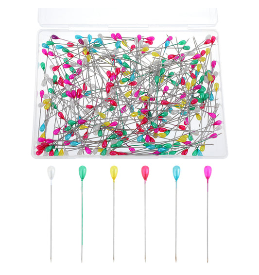 Classicseali 300PCS Sewing Pins Dressmaking, 2.2 Inch Long Stick Pins for Sewing, Straight Pin with Colored Heads, for Wedding Jewelry Floral DIY Decoration Crafts and Sewings Projects
