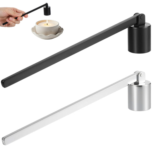 guduling Candle Snuffers for All Candles, Stainless Steel Candle Extinguisher & Snuffer Accessory, Candle Tools for UK, Black & Silvery Candle Accessories