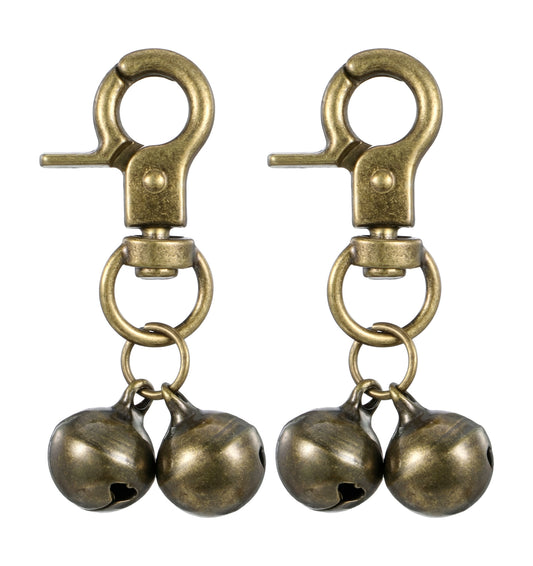 Thrymme 2Pcs Dog Bells for Collar, Cat Bells for Collars Loud with Snap Clips to Go Outside, Clear Sound & No Rust - Track Your Pet