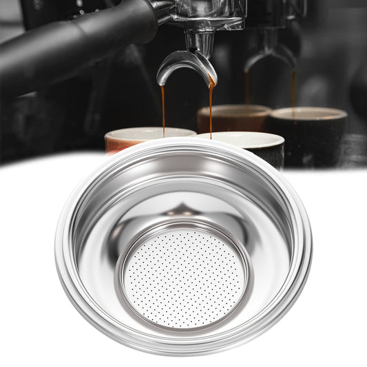 Oruola 58mm Portafilter Basket, Double Layer Stainless Steel Coffee Filter, 1-Cup 58mm Basket Pressurized Porous Filter for Coffee Machine Replacement Accessories