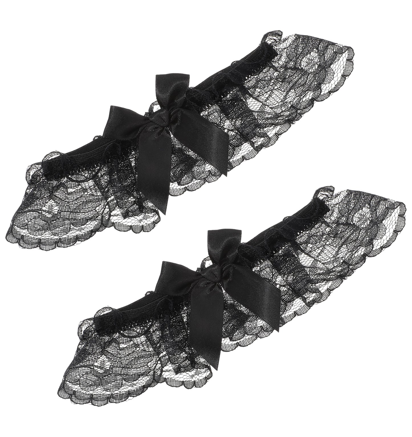 Thrymme 2 Pcs Black Garter, Lace Garter