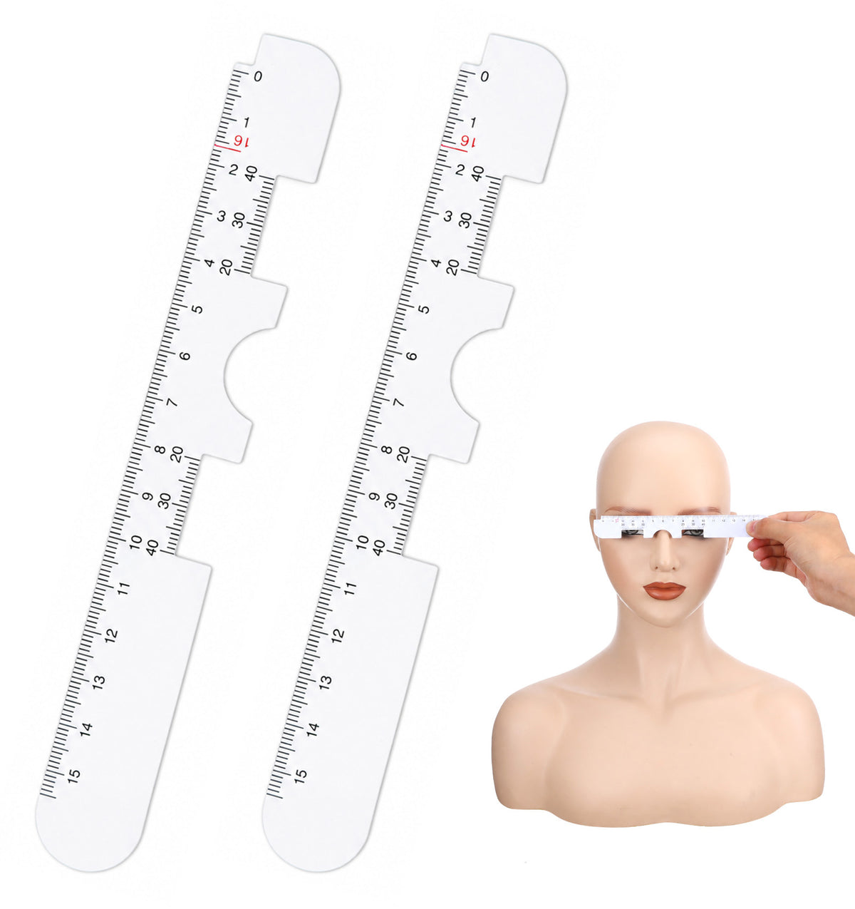2Pcs Pd Ruler, Distance Glasses, Eye Test Distance Tool