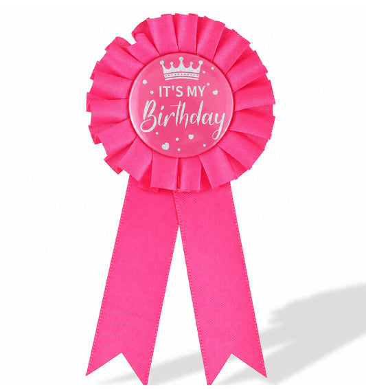 1 Pcs Birthday Girl Badge, Its My Birthday Badge, Rose Pink