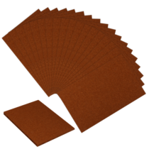Elegaperma 18 Pcs Brown Felt, Brown Gingham Fabric, Minky Fabric Handmade Felt Tech