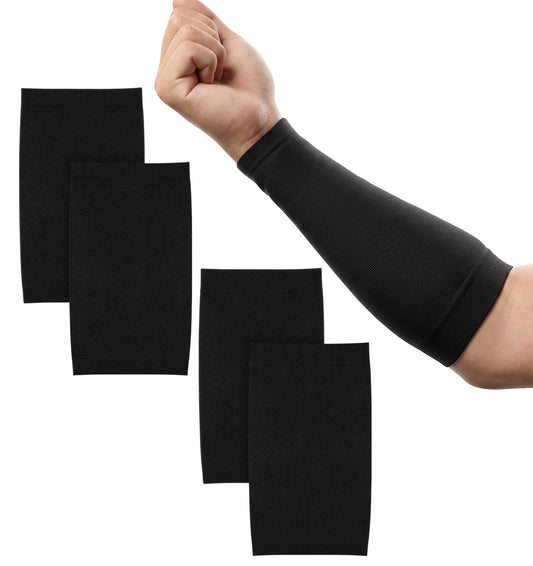 Thrymme 2 Pairs Tattoo Cover up Sleeve, Arm Sleeves Women and Men, Sleeves to Cover Arms Concealer (Black, 18 * 10cm)