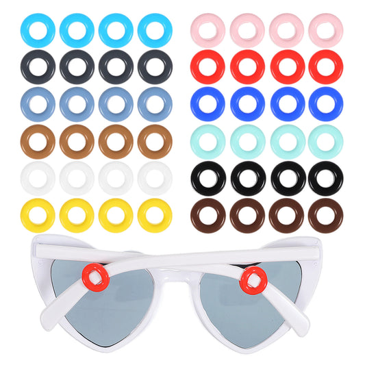 Classicseali 24Pairs Glasses Anti Slip Grips, Circular Adjustable Glasses Ear Grips Non Slip, Comfort Eyeglass Ear Grips Anti Slip, for Running, Yoga, Sports, Reading Glasses, Multicolor